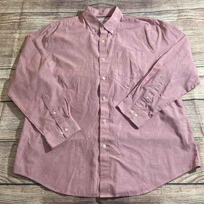 Camisa Croft & Barrow Para Hombres XL Granate Fácil Cuidado Vestido de Negocios Con Botones Foto 1 de 4