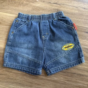 Vintage Thomas & Friends Tank Engine Train Toddler Clothes SZ 24M Denim Shorts - Picture 1 of 5