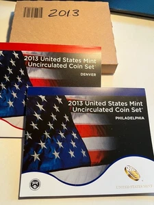 2013 Clad P and D U.S. Mint Sets OVP OGP COA 28 Münzen - Bild 1 von 3