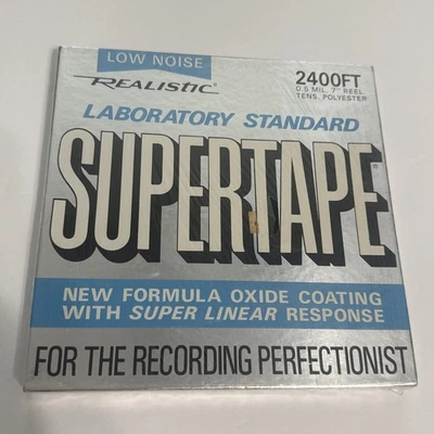 Realistic Supertape Reel to Reel Recording Tape - Low Noise 7" NEW Sealed - Image 1 of 4
