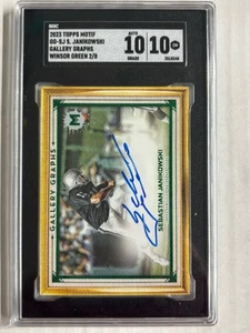 2023 Topps Motif Sebastian Janikowski Winsor Green Auto /8 SGC 10/10 Raiders - Picture 1 of 2