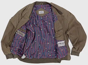 WERNER CHRIST VINTAGE ANNI 80 pelle di agnello marrone bomber foderato giacca uomo XL - Foto 1 di 3