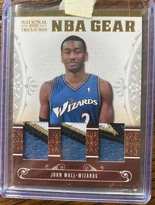 2011 National Treasures John Wall Rookie NBA Gear 4 Color Triple Patch SP /49 🔥 - Picture 1 of 2