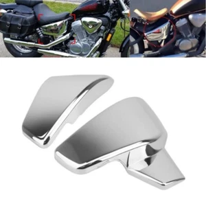 Chrome Battery Side Cover Panel Fairing Kit For Honda Shadow Steed VT400 99-08 - Picture 1 of 9