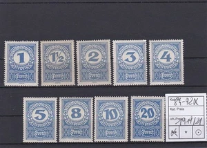 1919/21 Porto Kronenwerte Hochformat Postfrisch ** MNH 84 - 92 x  - Picture 1 of 2