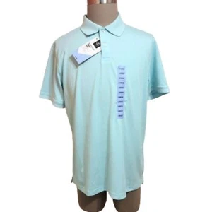 Member's Mark | NEU Herren Kragen Stretch Piqué Strick Polo Shirt Aqua Large - Bild 1 von 9