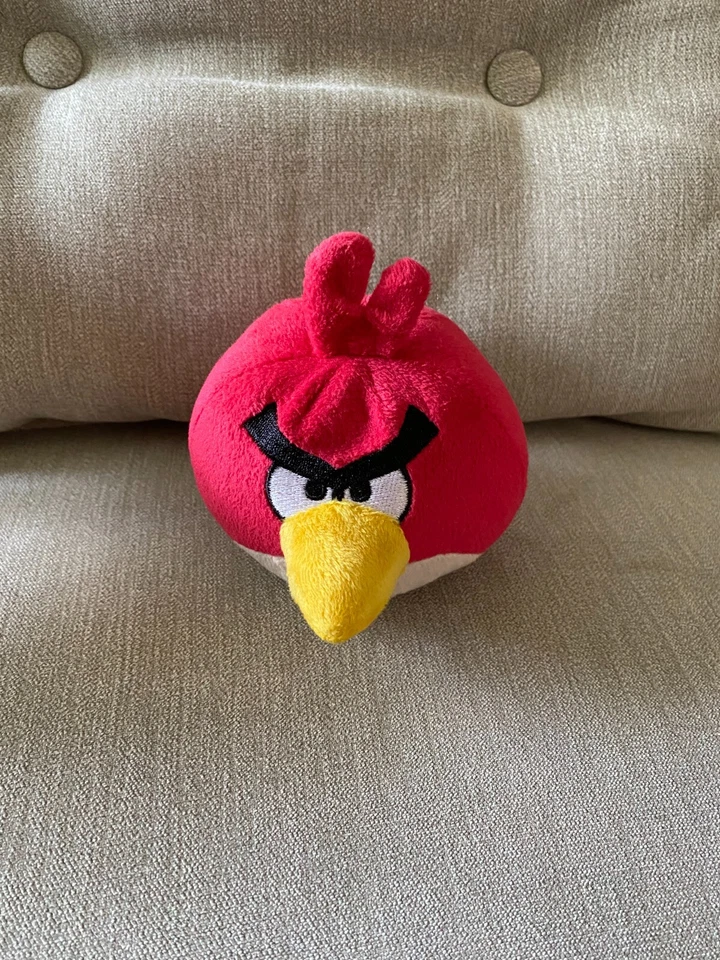 Angry Birds Red bird 2" Plush Stuffed Animal Doll Sounds Barely works - Image 1 of 1