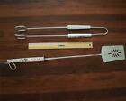 Vintage Bbq Set Tongs & Spatula Long Retro 70S Barbecue Cook Pic On Handle Japan