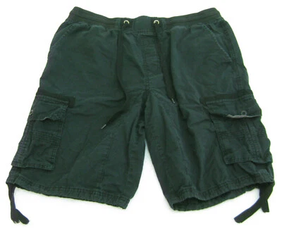 Pantalones Cortos Informales Carga Negros AIRWALK Para Hombre (Talla 34) Frente Plano 6 Bolsillos Algodón Foto 1 de 4