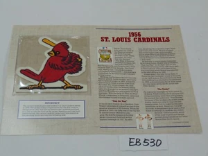 1956 St Louis Cardinals Willabee & Ward COOPERSTOWN MLB Baseball Team Patch - Picture 1 of 3