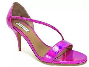 Tabitha Simmons Women's Nile Fuchsia Python Sandals Size US 8.5 - IT 39 B - Picture 1 of 6