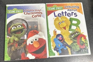 Sesame Street 123 - A Sesame Street Christmas Carol/Learning About Letters DVDs - Picture 1 of 3
