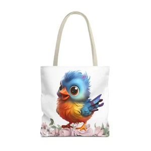Regenbogen Vogel Beuteltasche Büchertasche Damentasche Unisex Eckig Mode NEU Neu mit Etikett Polyester - Bild 1 von 13