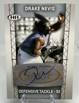 2011 SAGE Hit Auto Silver Drake Nevis #A92 Rookie Auto RC - Image 1 of 3
