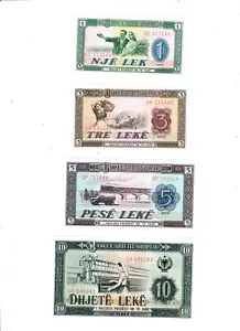 More details for albania  four  notes  unc