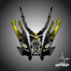 2015-2019 POLARIS AXYS Hood Decal Sticker Wrap Graphics Outlaw Yellow - Bild 1 von 1