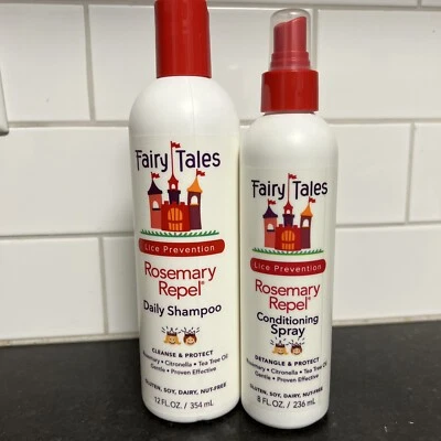 全新 Fairy Tales Rosemary REPEL 洗发水和护发素 头发喷雾 — 第 1/2 张图片