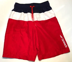 Boy's Speedo Red, White & Blue Swim Trunks - Size M - Picture 1 of 9