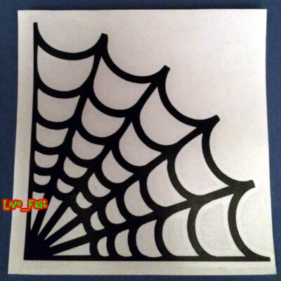 SPIDER WEB DECAL STICKER VINYL biker custom chopper motorcycle bagger fairing - Image 1 of 2