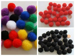 30 pompons 20mm peluches polyester MIX ou COULEURS AU CHOIX loisirs créatifs - Bild 1 von 11