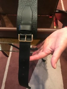 Burberry Authentic Women's Black Wide Leather Belt  - Picture 1 of 4