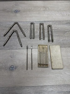 Lot Of Vintage HMQ Quackenbush USA Nutcracker Tools Set 5 Crackers - 8 Picks - Picture 1 of 6