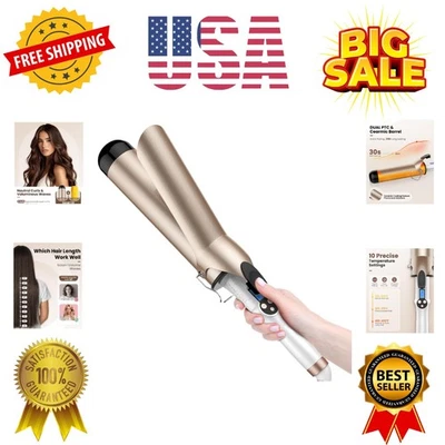 Rizador de barril grande de 2 pulgadas para rizos grandes, varita de rizador de cerámica para... Foto 1 de 4