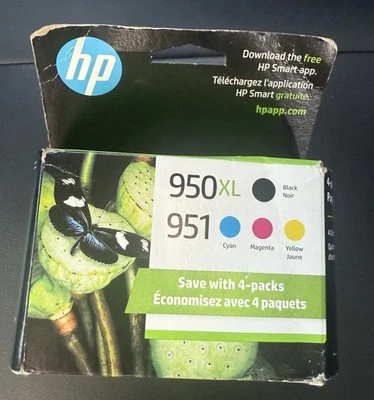 PACK DE 4 TINTAS HP GENUINAS 950XL NEGRAS Y 951 COLOR OFFICEJET PRO 8600 2027 Foto 1 de 2