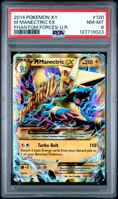 2014 Pokemon Xy Phantom Forces M Manectric EX #120 Phantom Ultra Rare PSA 8 - Image 1 of 2
