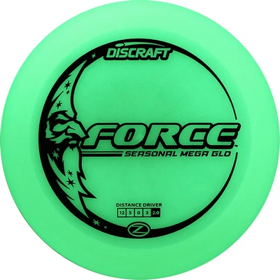 Disc Golf  New Discraft Seasonal Mega Glow FORCE 173-174gm Distance Driver - Image 1 of 4