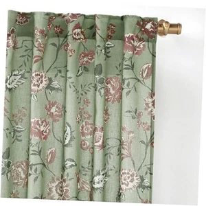 Grüne Vorhänge 63 Zoll Länge Leinen für 52 Zoll Breite x 63 Zoll Länge (1er Pack) Salbeigrün - Bild 1 von 7