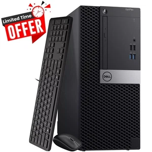 Dell OptiPlex MT Core i5 Desktop PC 16GB RAM 265GB SSD DVD Wi-Fi Windows 11 - Picture 1 of 5