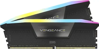BRAND NEW CORSAIR VENGEANCE RGB 64GB (2x32GB) DDR5 6400MHz C32 UDIMM - Image 1 of 2