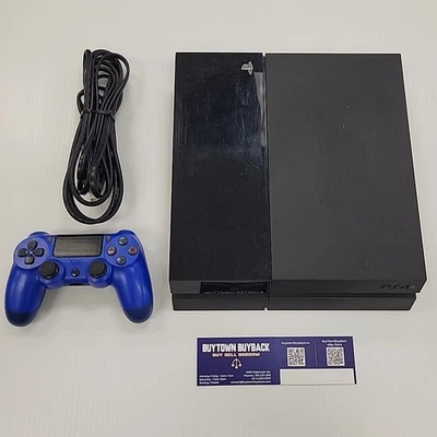 Sony PlayStation 4 PS4 500GB Console CUH-1115A W/ 1 3rd Party Controller & Wires - Image 1 of 4