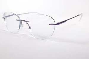 Emporio Armani Eyeglasses EA 1167 Womens Lilac Rimless Metal Glasses Frames - Picture 1 of 4