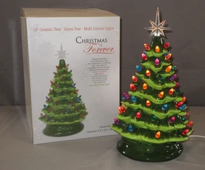 Árbol de cerámica esmaltada verde Christmas is Forever 16" - Imagen 1 de 13