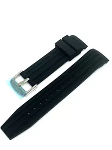 Replacement Band For Citizen Men’s Watch Black Rubber Strap 22mm Lug - Picture 1 of 7