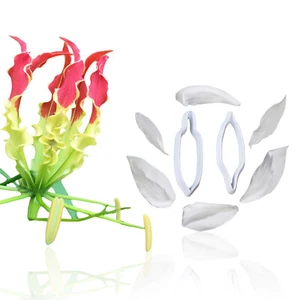 Gloriosa superba Fondant Flower Mold Set Silicone Petal Mold Plastic Cutters - Picture 1 of 7