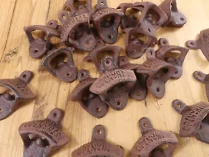25 PREMIUM GRADE Rustic Open Here Cast Iron Wall Mounted Bottle Openers Beer Pop - Picture 1 of 8