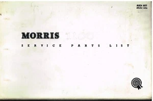 MORRIS 1100 Mk1 2- & 4-DOOR SALOON ORIGINAL 1962 FACTORY PARTS CATALOGUE - Picture 1 of 1
