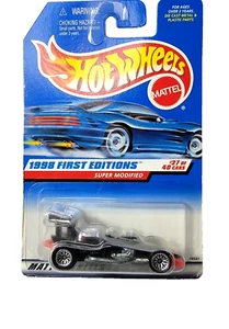 Hot Wheels Super Modified #664 Black Mattel 1998 First Edition Diecast Toy Car - Picture 1 of 12