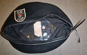 XL BLACK BERET - SR - US Ranger - Special Reaction Force - MACV-SOG, Vietnam War - Picture 1 of 10