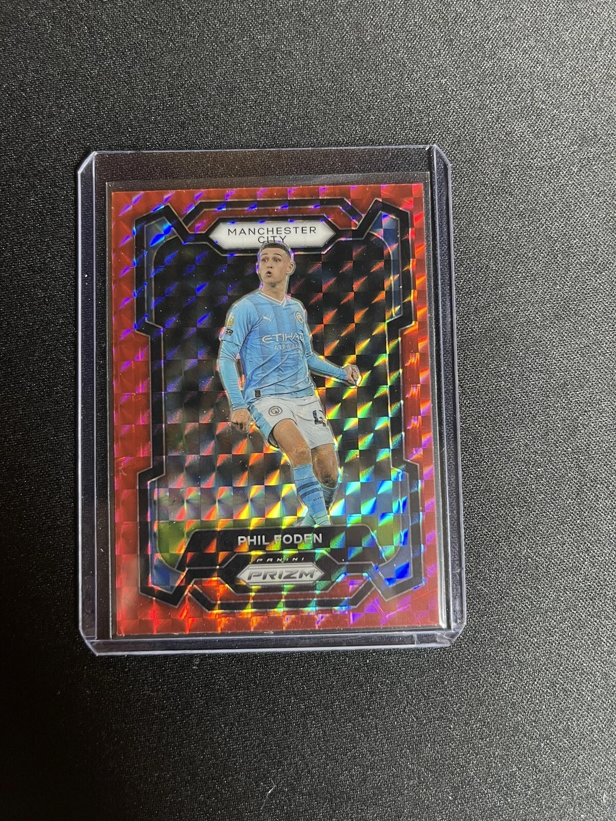 2023-24 Panini Prizm Premier League PHIL FODEN Red Mosaic Prizm #2