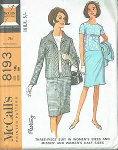 Vintage Three-Piece Suit in Women's Sizes and Misses' and Womens M8193 Size 18.5 - Picture 1 of 1