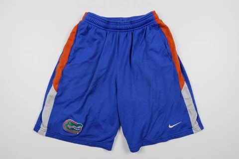 Nike Florida Gators Men’s Small Mesh Basketball Shorts Gym Blue Orange Cover