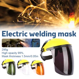 Protector facial casco visera transparente bloqueo UV herramienta de molienda de seguridad máscara antiniebla EE. UU. - Imagen 1 de 16