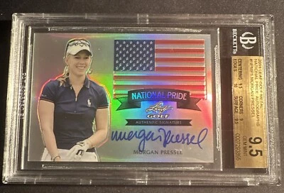 2012 Leaf Metal Auto National Pride /50 Morgan Pressel Rookie Auto BGS 9.5/10 - Image 1 of 2