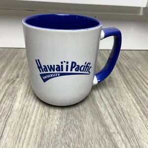 Vintage Hawaii Pacific University Coffee Mug 4” White Blue Logo Honolulu Tea Cup - Picture 1 of 8