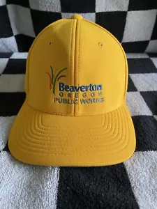 The City Of Beaverton Public Works High Visible Fitted Construction Hat Flex Fit - Picture 1 of 9
