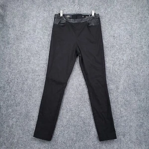 J Crew Pants Womens 4 Black Dannie Skinny Leg Stretch Back Zipper Snap Pockets - Picture 1 of 16